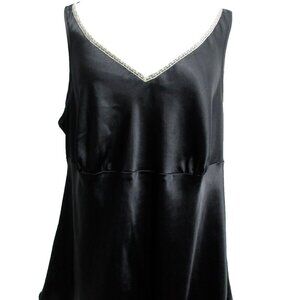 Lane Bryant Tank Top Women's Size 16 Black Sleeveless V-Neck Polyester Pullover